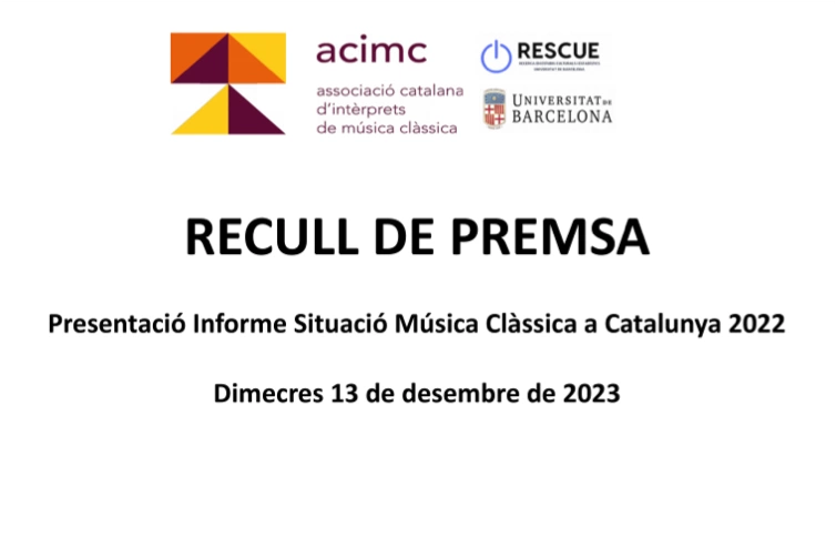 Informe ACIMC 2022 - Recull de premsa